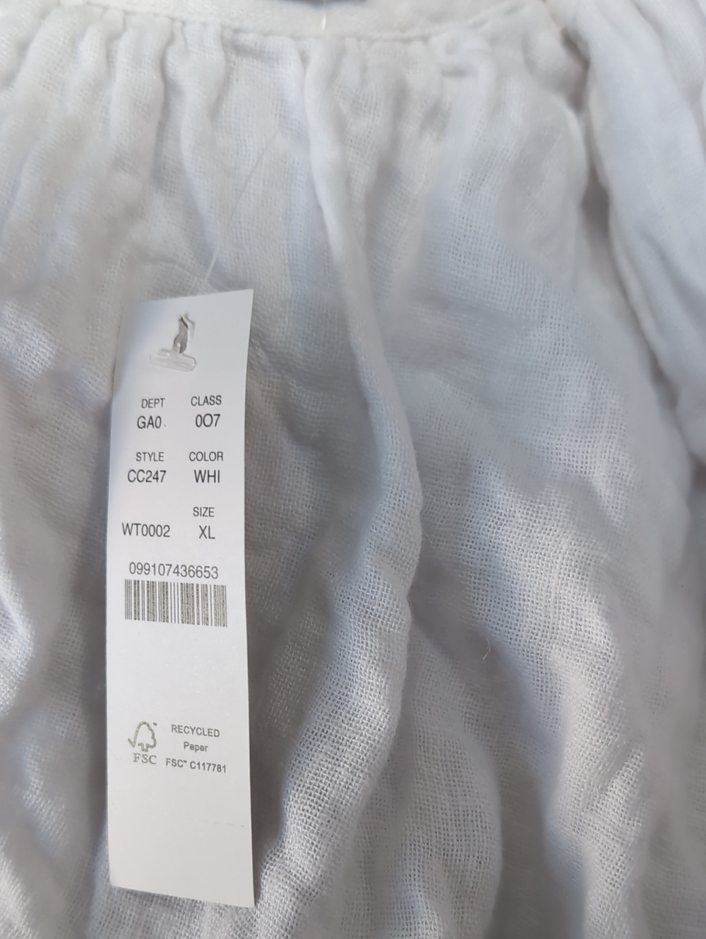 J. Crew Swingy Puff-Sleeve Top in Cotton-Linen Blend Gauze- XL - Picture 2 of 2